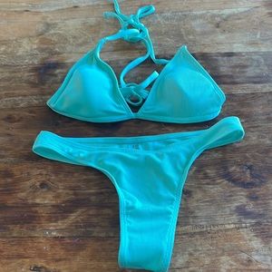Light green shein two piece bathing suit never worn